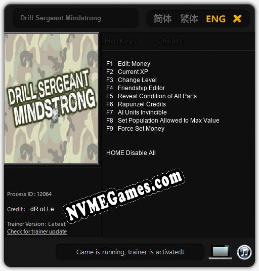 Drill Sergeant Mindstrong: Treinador (V1.0.26)