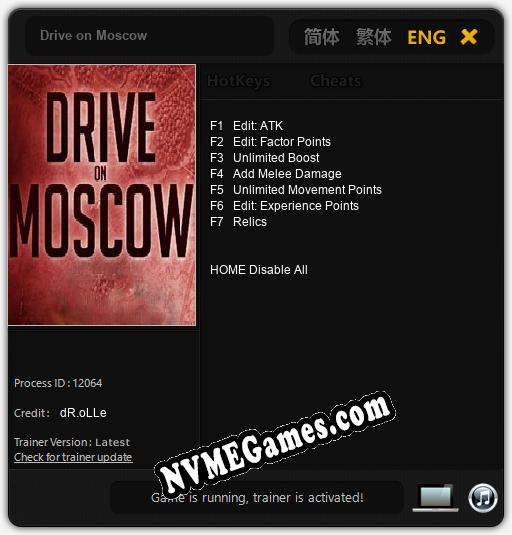 Drive on Moscow: Treinador (V1.0.58)