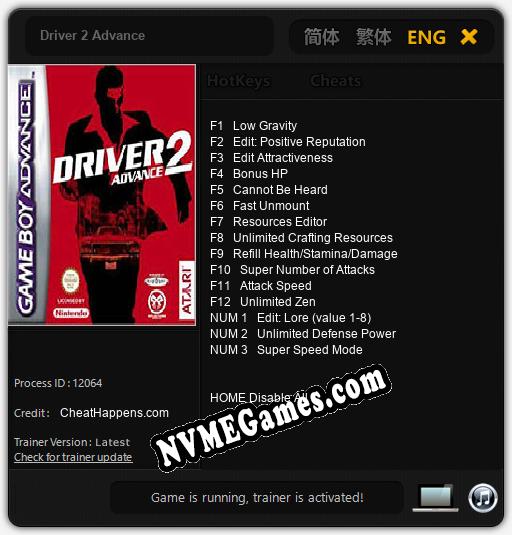 Driver 2 Advance: Treinador (V1.0.53)