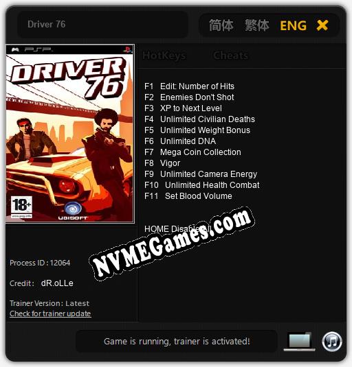 Driver 76: Trainer +11 [v1.9]