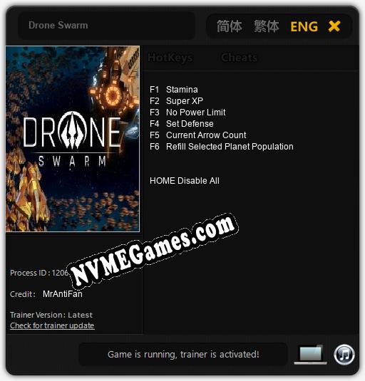 Drone Swarm: Cheats, Trainer +6 [MrAntiFan]