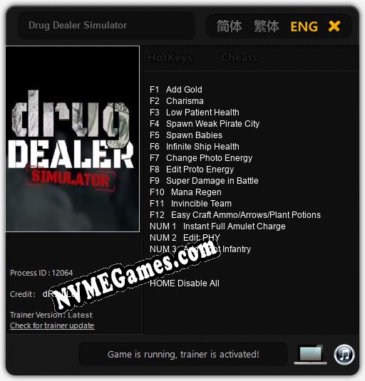 Drug Dealer Simulator: Cheats, Trainer +15 [dR.oLLe]