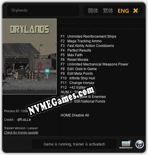 Drylands: Trainer +15 [v1.4]