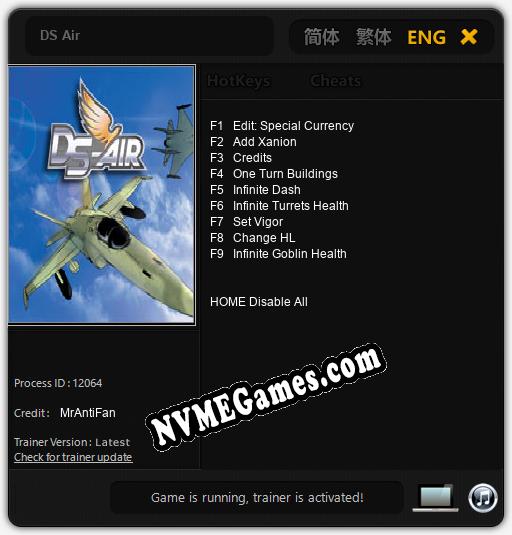 DS Air: Trainer +9 [v1.8]