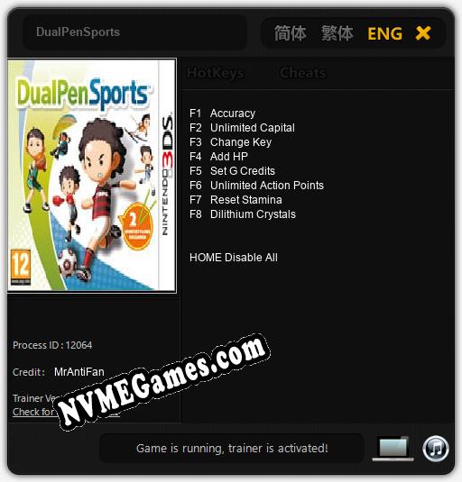 DualPenSports: Cheats, Trainer +8 [MrAntiFan]