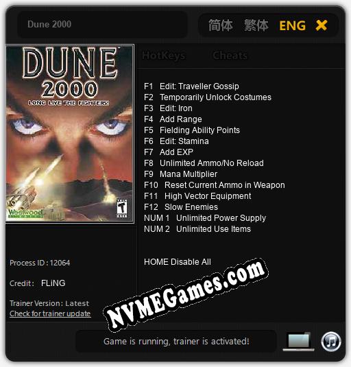 Dune 2000: Trainer +14 [v1.3]