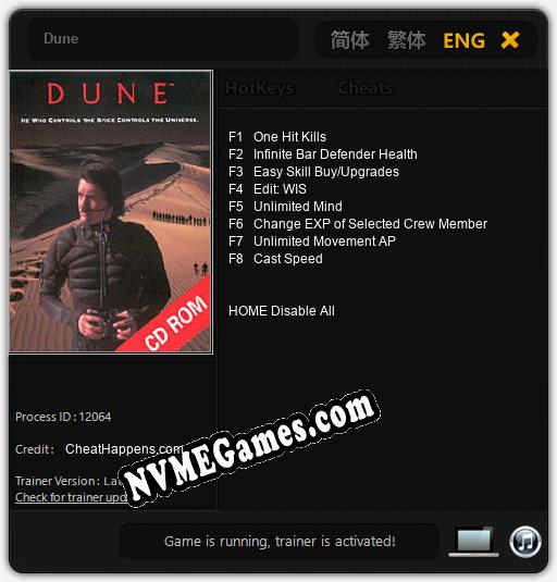 Dune: Treinador (V1.0.31)