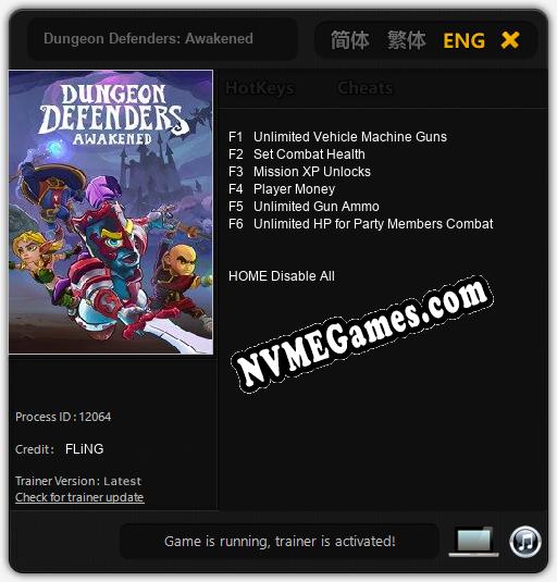 Dungeon Defenders: Awakened: Treinador (V1.0.5)