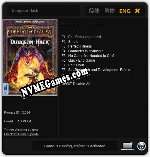 Dungeon Hack: Trainer +8 [v1.5]