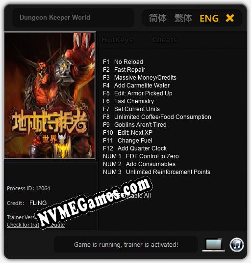 Dungeon Keeper World: Cheats, Trainer +15 [FLiNG]