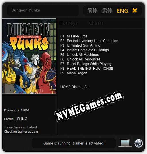 Dungeon Punks: Trainer +9 [v1.3]