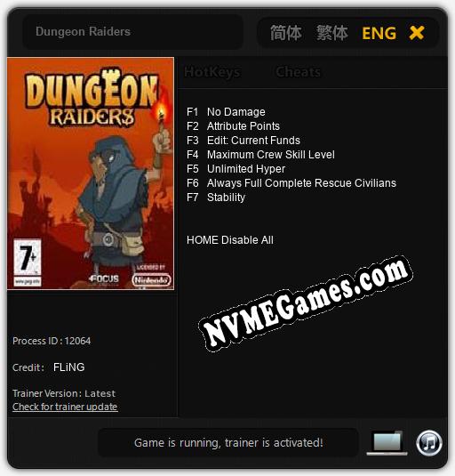 Treinador liberado para Dungeon Raiders [v1.0.7]