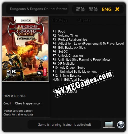 Dungeons & Dragons Online: Stormreach: Cheats, Trainer +13 [CheatHappens.com]