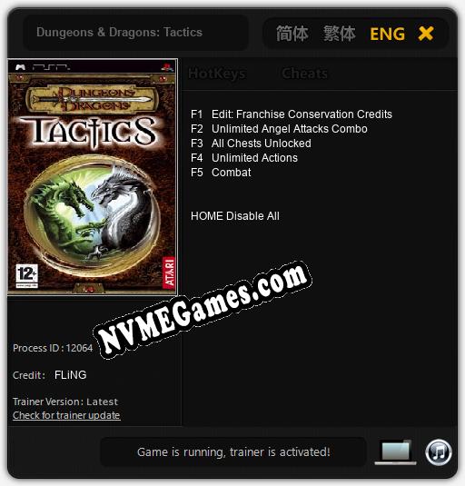 Dungeons & Dragons: Tactics: Trainer +5 [v1.6]