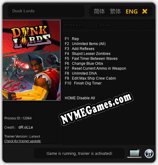 Treinador liberado para Dunk Lords [v1.0.3]