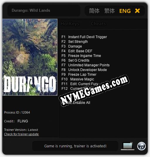 Durango: Wild Lands: Cheats, Trainer +12 [FLiNG]