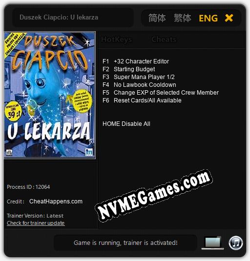 Duszek Ciapcio: U lekarza: Cheats, Trainer +6 [CheatHappens.com]