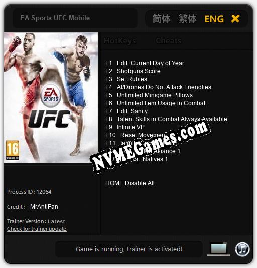 Treinador liberado para EA Sports UFC Mobile [v1.0.2]