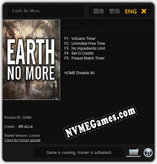 Earth No More: Trainer +5 [v1.5]