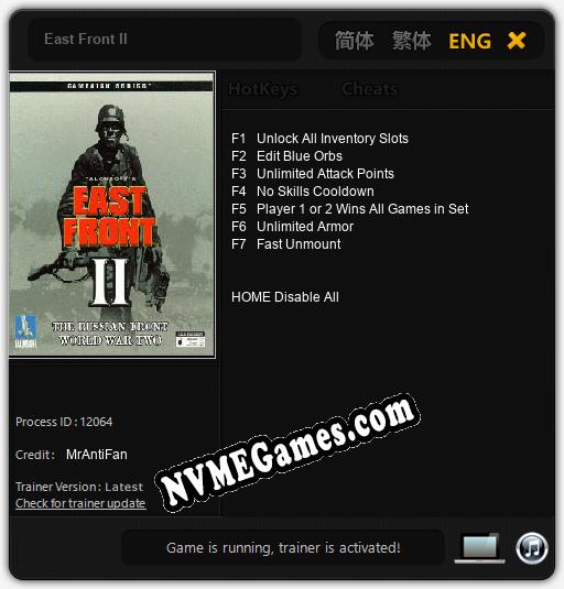 Treinador liberado para East Front II [v1.0.7]