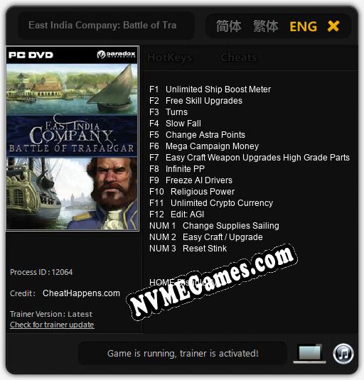 East India Company: Battle of Trafalgar: Cheats, Trainer +15 [CheatHappens.com]