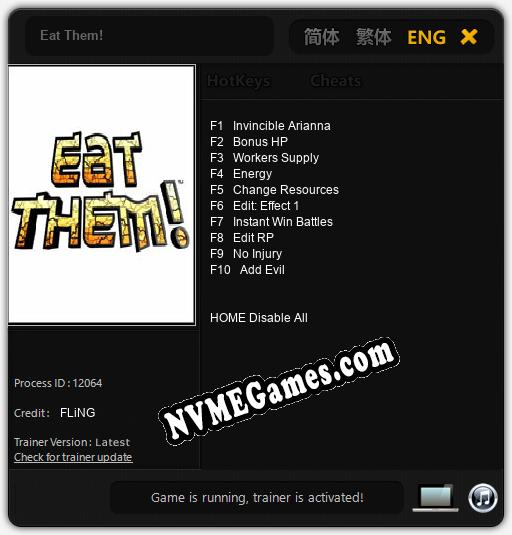 Eat Them!: Cheats, Trainer +10 [FLiNG]