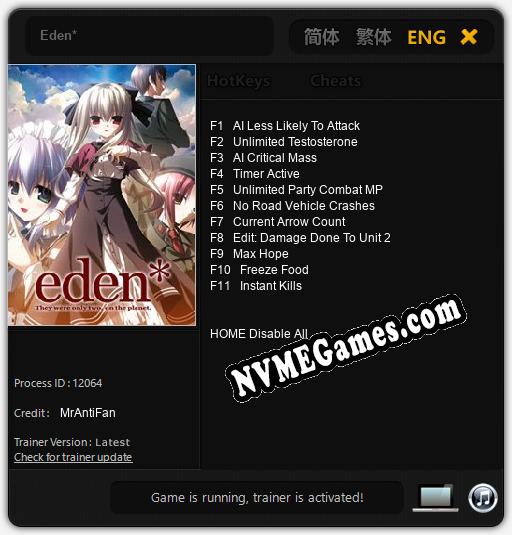 Eden*: Trainer +11 [v1.2]