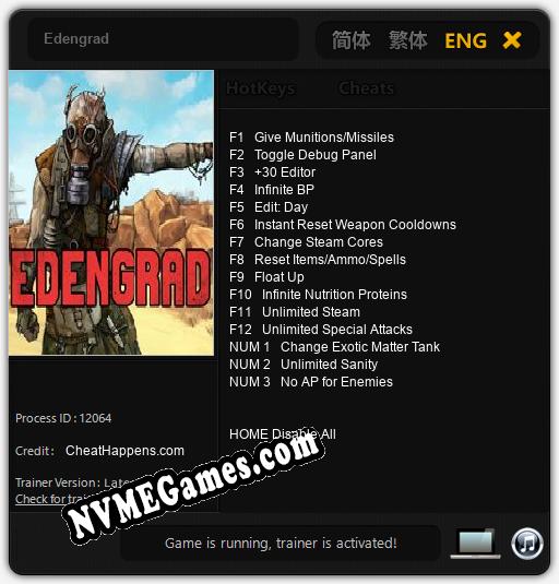 Edengrad: Treinador (V1.0.50)