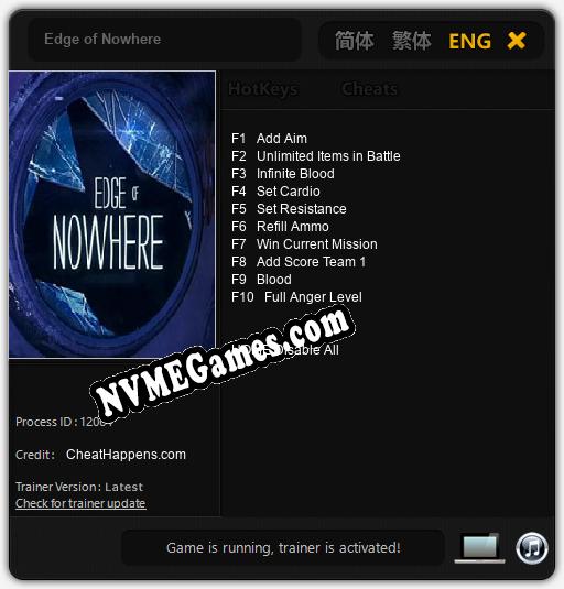 Edge of Nowhere: Cheats, Trainer +10 [CheatHappens.com]