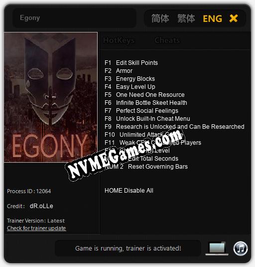 Egony: Treinador (V1.0.80)