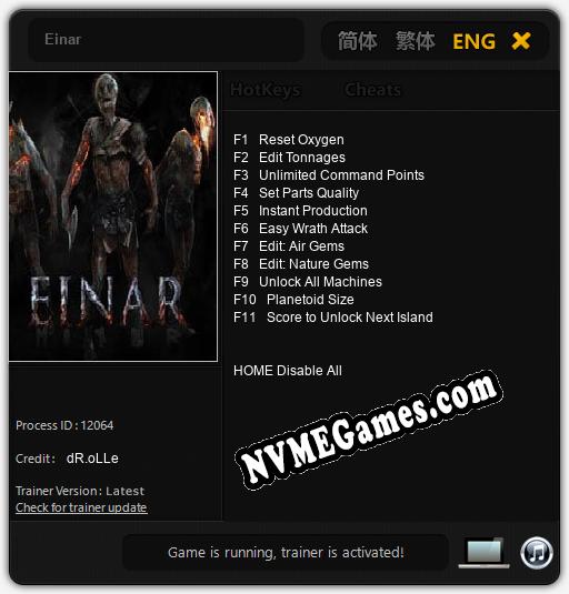 Einar: Trainer +11 [v1.8]