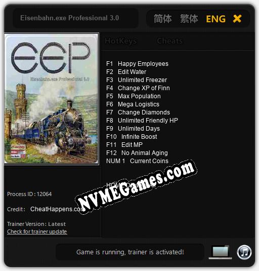 Eisenbahn.exe Professional 3.0: Cheats, Trainer +13 [CheatHappens.com]