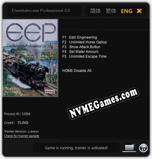 Eisenbahn.exe Professional 5.0: Cheats, Trainer +5 [FLiNG]