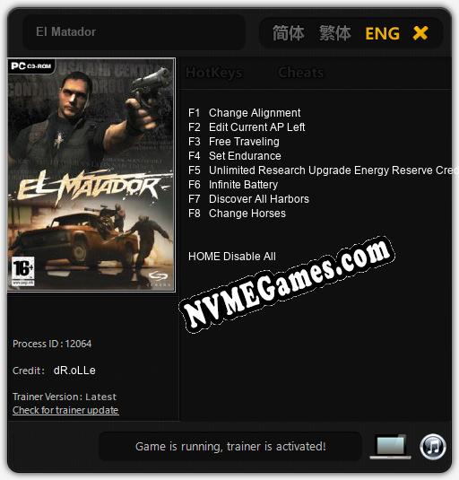 El Matador: Trainer +8 [v1.7]