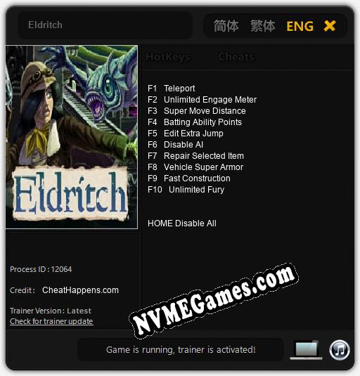 Eldritch: Trainer +10 [v1.1]