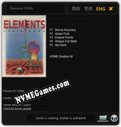 Treinador liberado para Elements (1994) [v1.0.2]