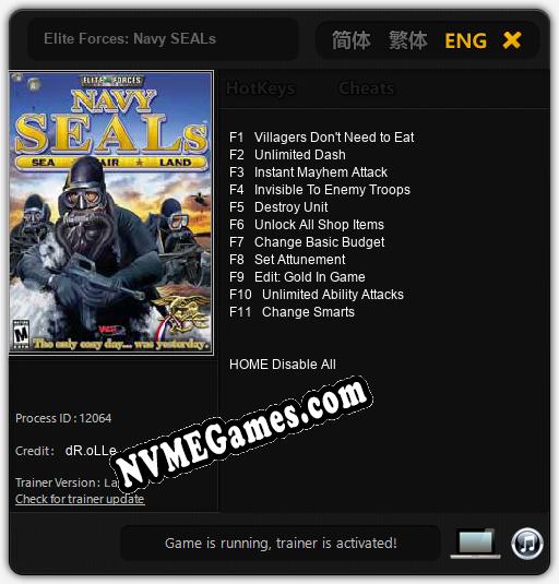 Elite Forces: Navy SEALs: Trainer +11 [v1.8]