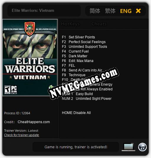 Elite Warriors: Vietnam: Treinador (V1.0.3)