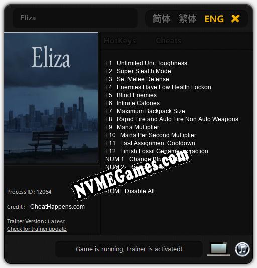 Eliza: Cheats, Trainer +14 [CheatHappens.com]