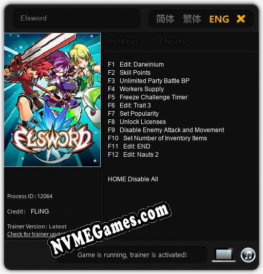 Treinador liberado para Elsword [v1.0.4]