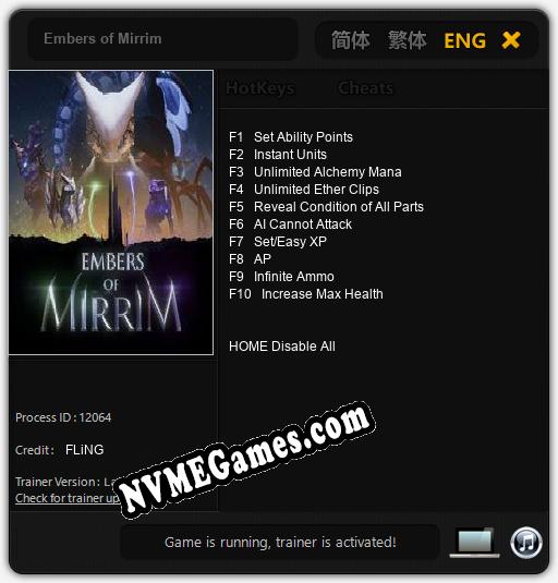 Embers of Mirrim: Cheats, Trainer +10 [FLiNG]