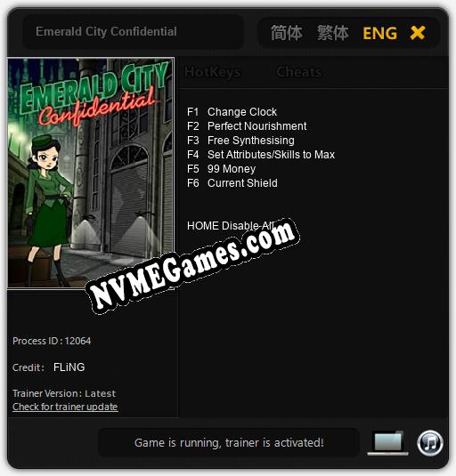 Emerald City Confidential: Cheats, Trainer +6 [FLiNG]