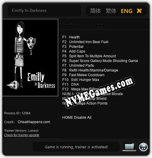 Emilly In Darkness: Cheats, Trainer +15 [CheatHappens.com]