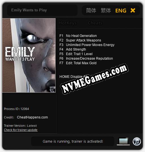 Emily Wants to Play: Cheats, Trainer +7 [CheatHappens.com]