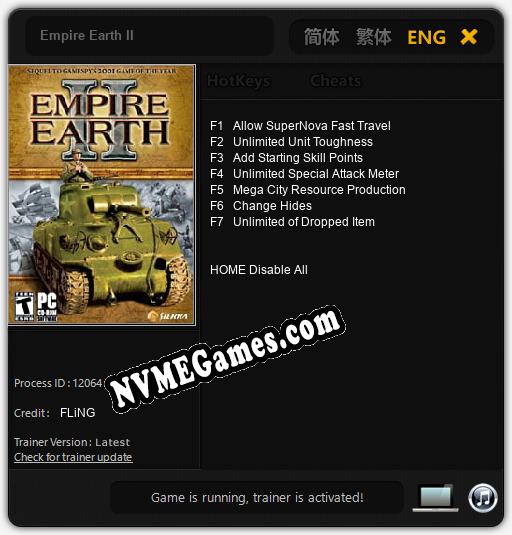 Empire Earth II: Treinador (V1.0.44)