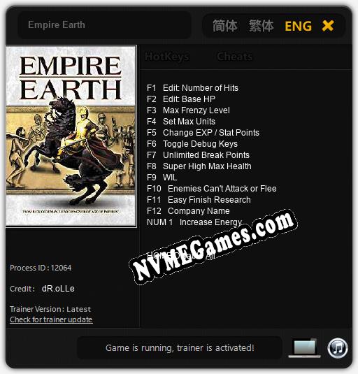 Empire Earth: Treinador (V1.0.68)