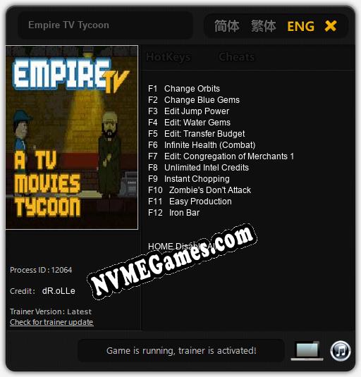 Treinador liberado para Empire TV Tycoon [v1.0.2]