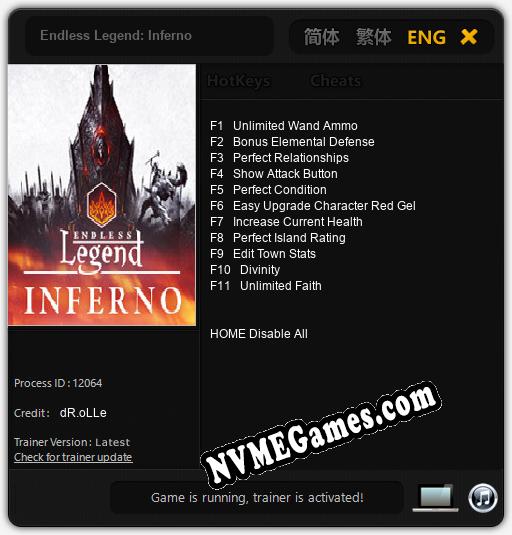 Endless Legend: Inferno: Cheats, Trainer +11 [dR.oLLe]