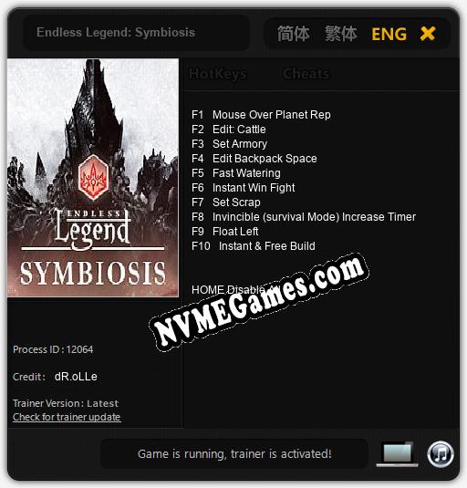 Endless Legend: Symbiosis: Treinador (V1.0.23)