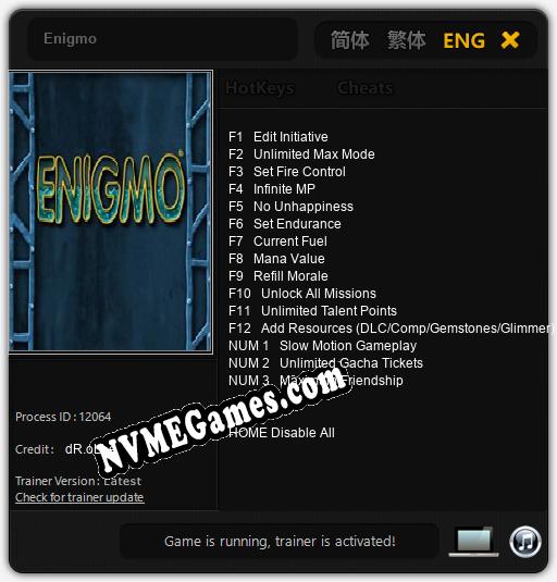 Enigmo: Cheats, Trainer +15 [dR.oLLe]